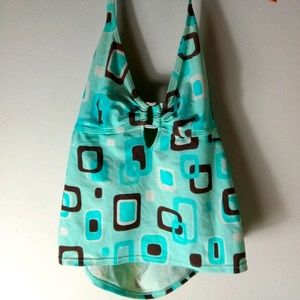 Ocean Dream 18 Chocolate Aqua Tankini Top Plus